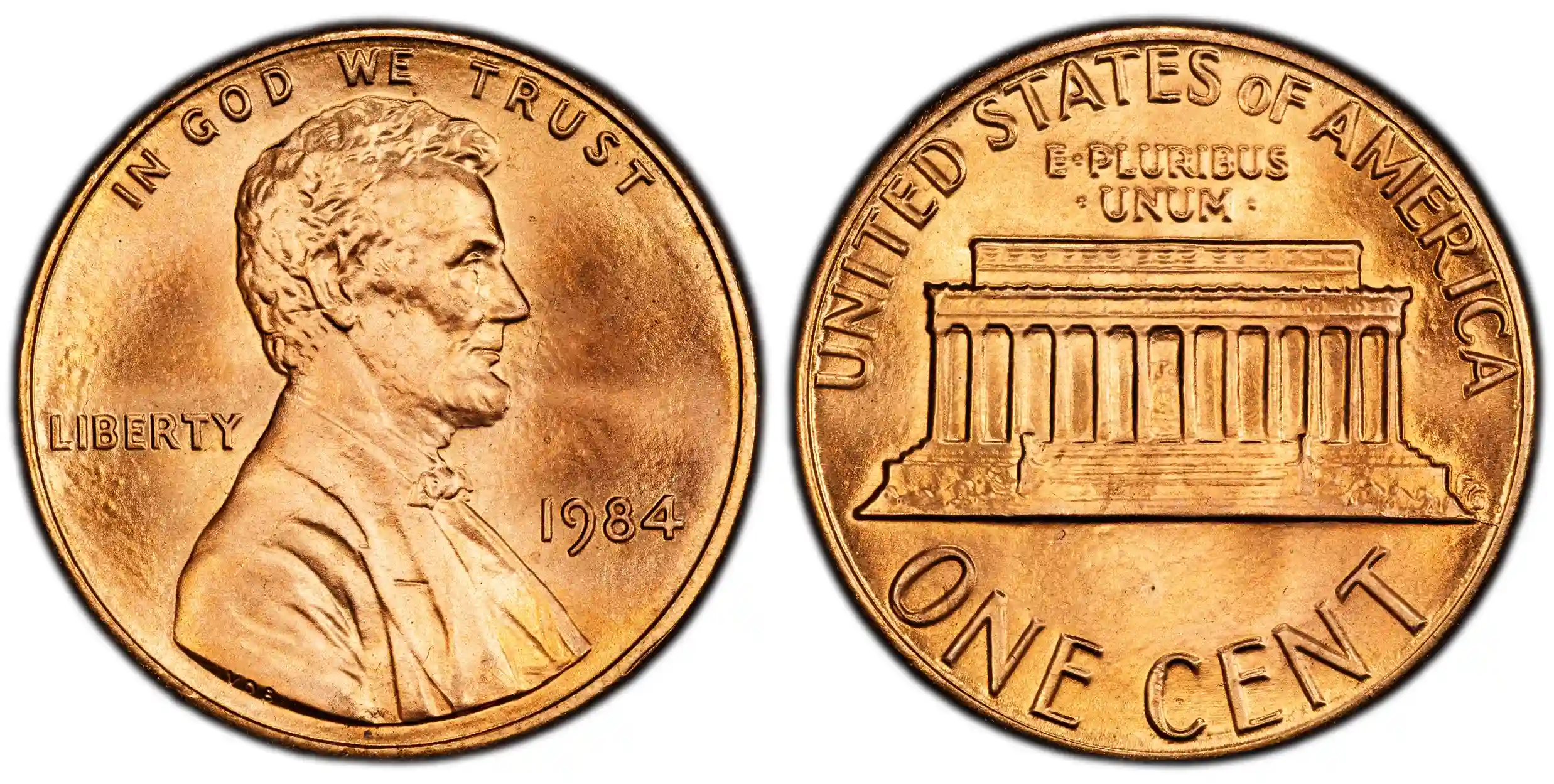 obverse and reverse of the 1984 Penny